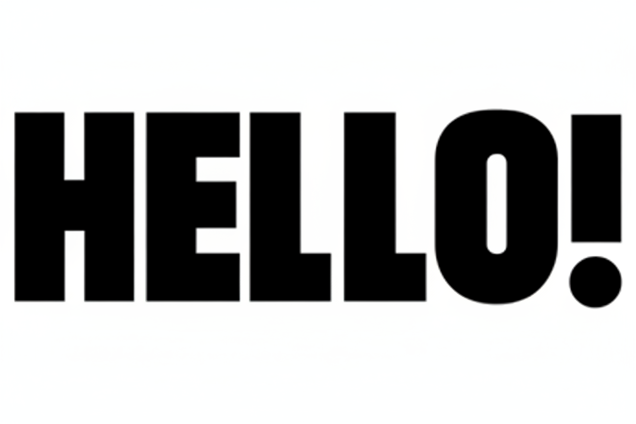 Hello! Magazine Logo Black and White